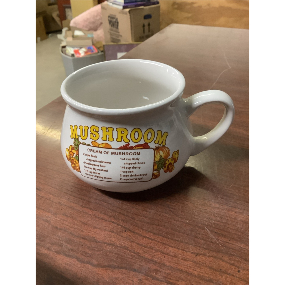 Mushroom Soup Recipe Mug for Cream of Mushroom Soup 14 ounces